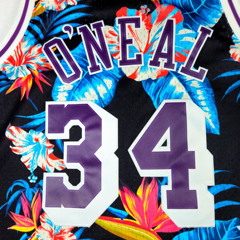 Crooks & Castles Mens Mesh Basketball Jersey Floral Tropical White Blue Size L - Picture 10 of 11